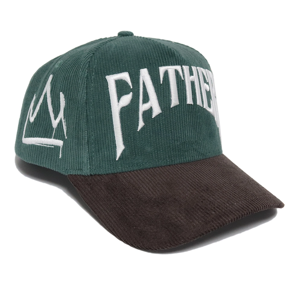 Custom Corduroy Fabric 3D Embroidery Logo a Frame Hat