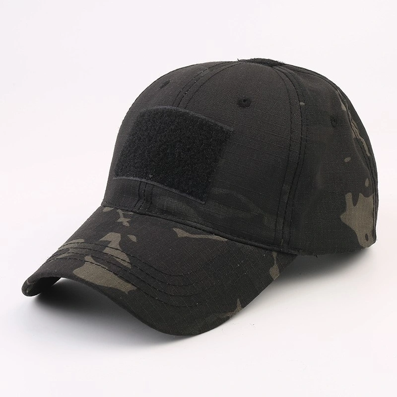 Baseball Cap Rip-Stop Tactical Military Hat Outdoor Print Men&prime;s Tactical Camouflage Sports Cap with Velcro