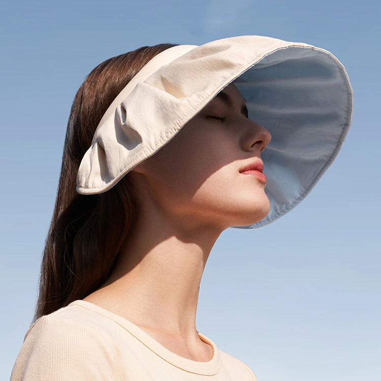 Shell Sun Hat UV Protection for Women Summer Face Mask Beach Visor for Cycling Empty Top Sun Hat