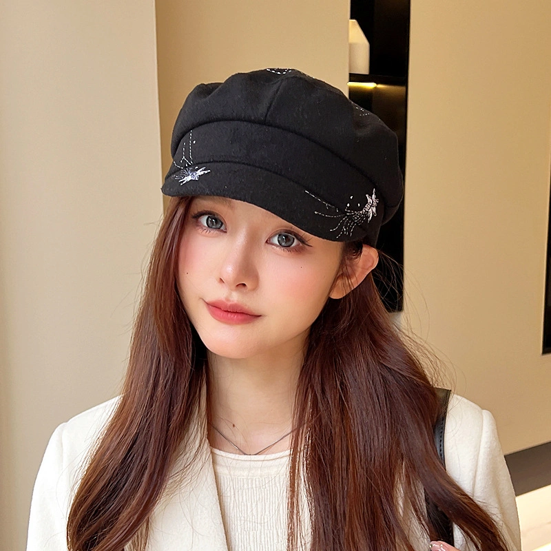 Trendy Fashion Woolen Felt Women Captain Sailor Newsboy Beret Hat