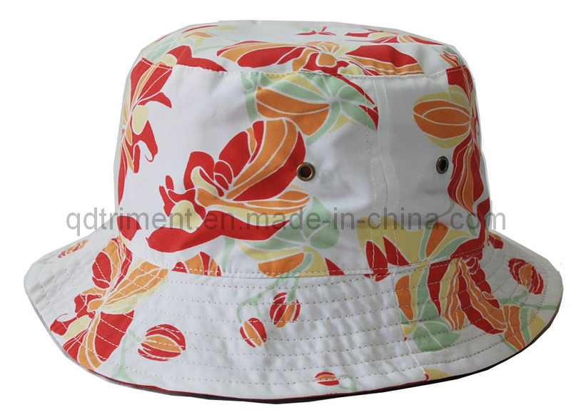 Washed Contrast Binding Twill Sport Fishing Bucket Hat (TRBH016)