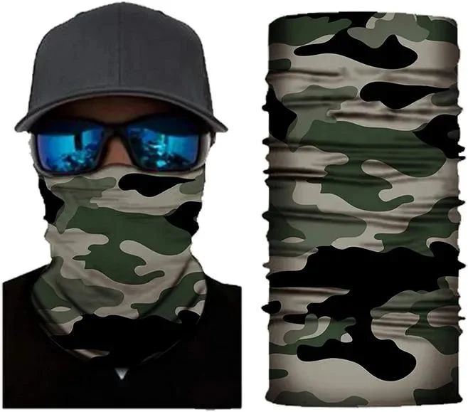 Wholesale Adjustable Custom Uniex Polyester Mask Neck Tube Outdoor High Quality Camouflage Bandana