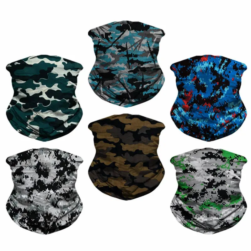 Custom Design Bandanas Buffs Polyester Face Cover Sport Wear Headwear Tubular Seamless Bandana Neck Gaiter