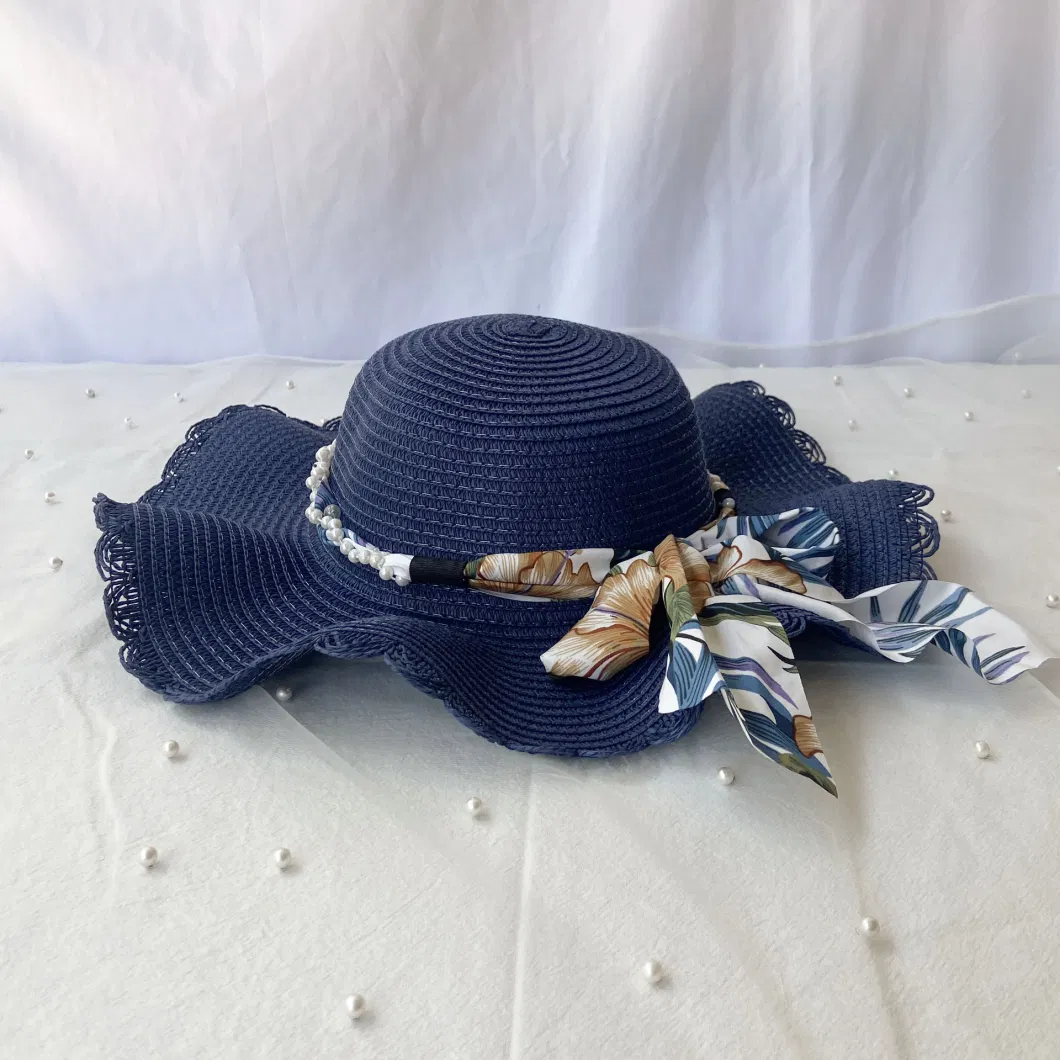 Wholesale 2024 Summercheap Handmade Sun Visor Straw Women Beach Hat