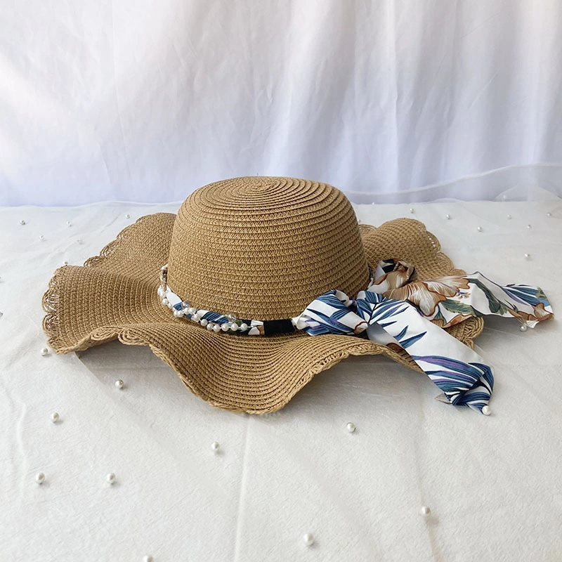 Wholesale 2024 Summercheap Handmade Sun Visor Straw Women Beach Hat