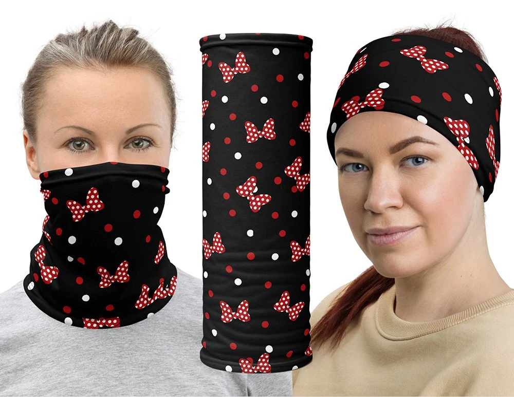 Printing Reflective Seamless Solid Black Fishing Polyester Tube Bandana