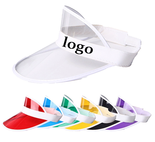 New Design Transparent PVC Sun Visor Hat Sport Cap with Custom Logo