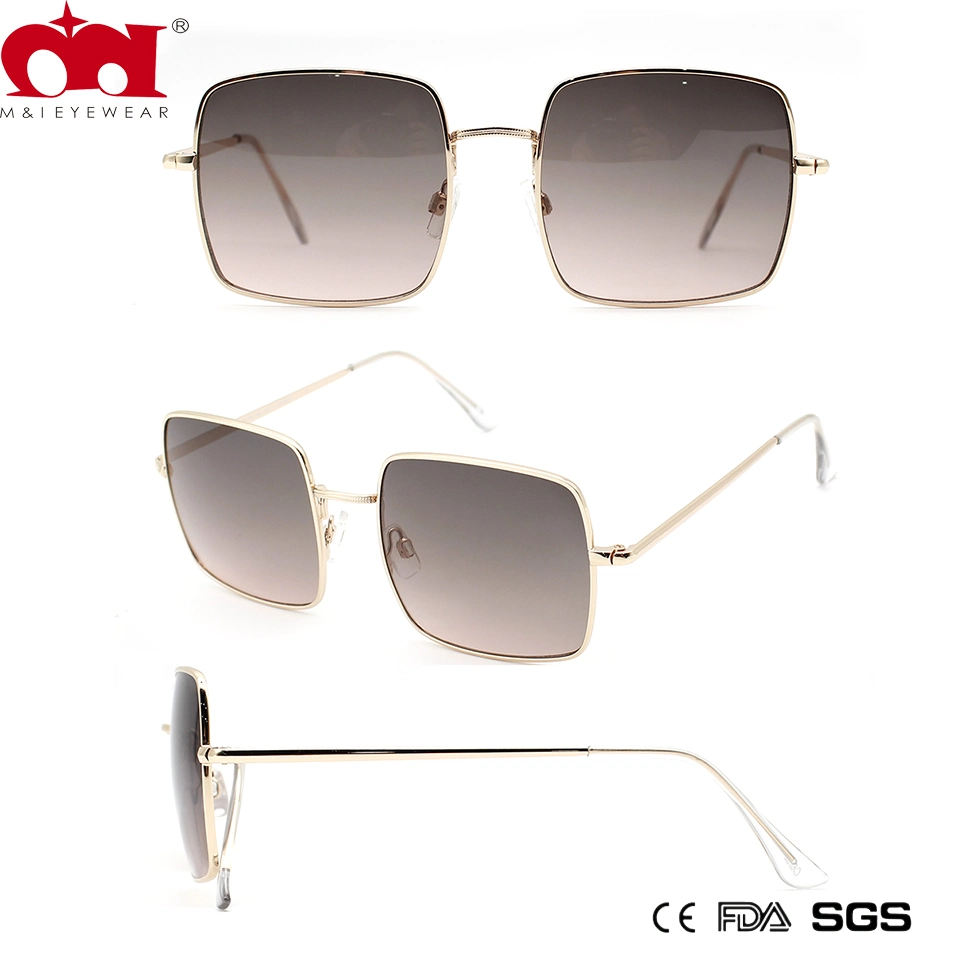 Light Color High Quality Big Fashionable Frame Metal Sungalsses (WSM20060)