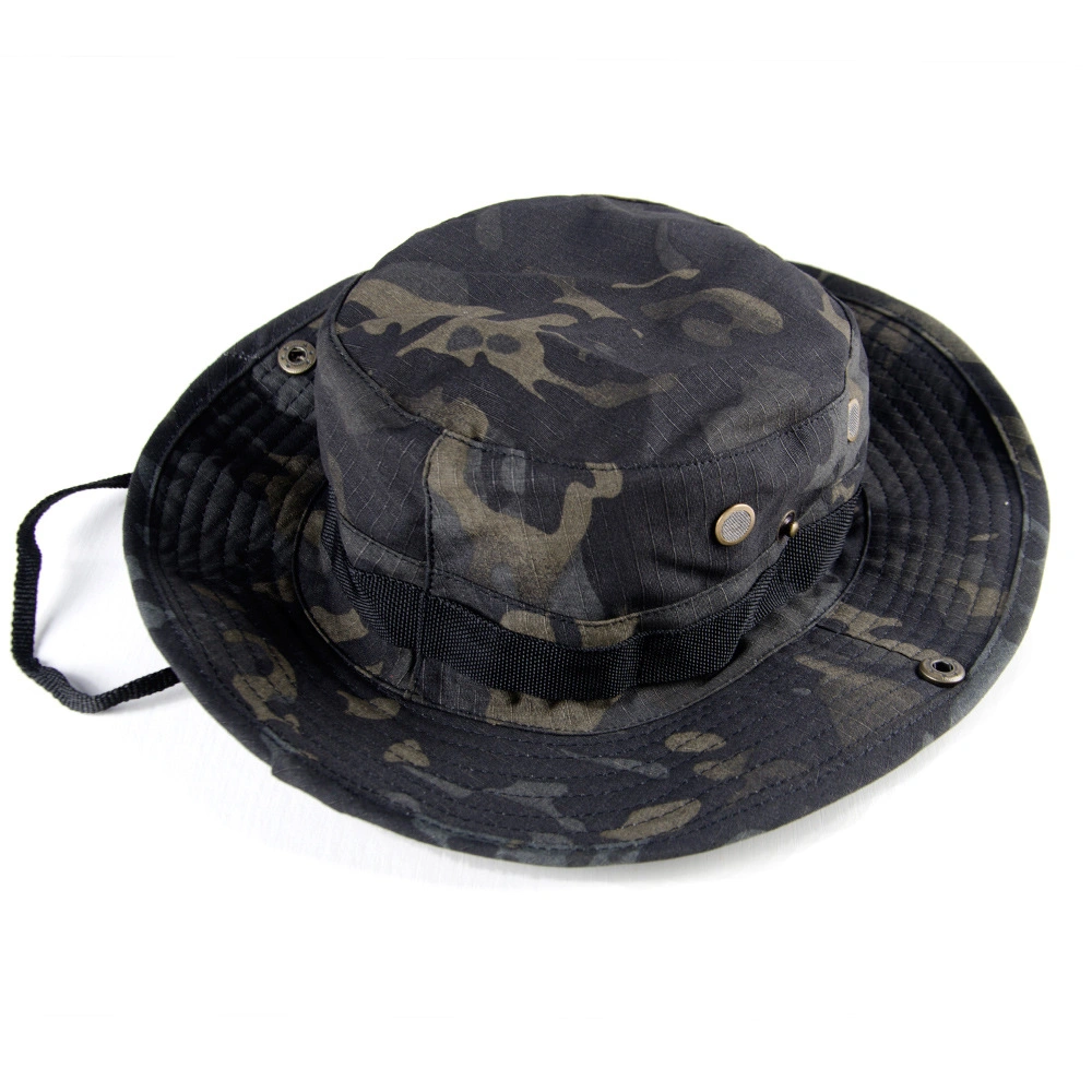 Outdoor Summer Wide Brim Boonie Hat Military Camo Sun Cap