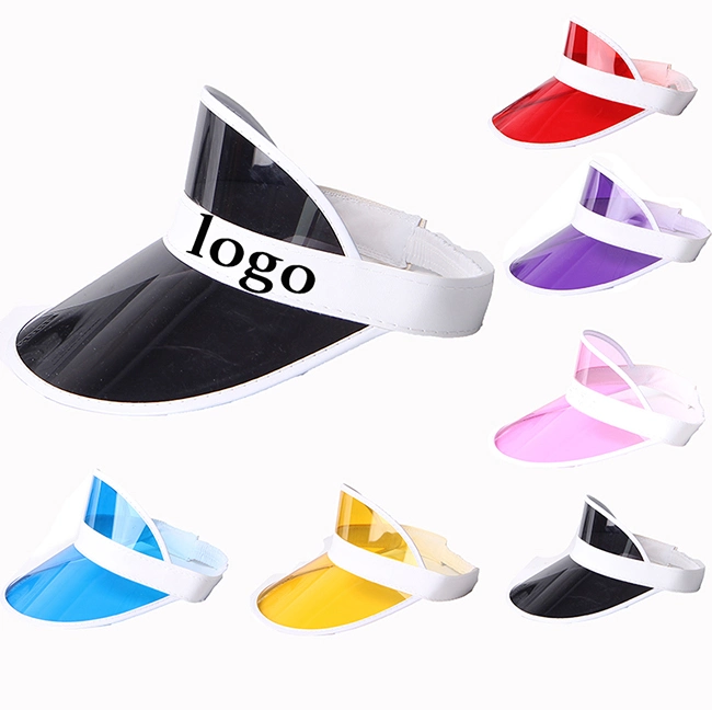 New Design Transparent PVC Sun Visor Hat Sport Cap with Custom Logo