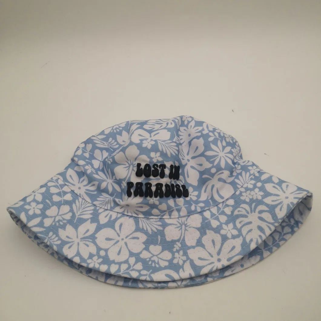 Women&prime;s Cap Spring Allover Printed Three-Dimensional Embroidery Bucket Hat