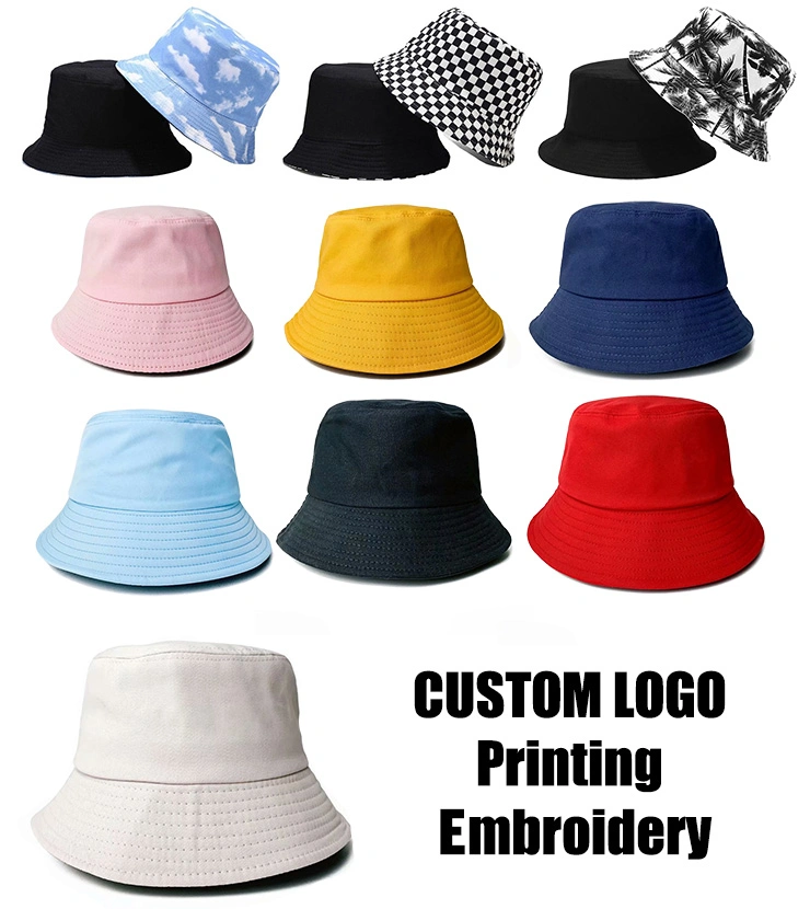 Aibort Wholesale Customized Personalized Double-Sided Design Adult and Kids Embroidered Sublimation Bucket Hat with Own Logo