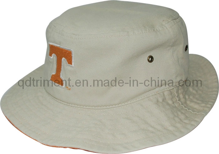 Washed Contrast Binding Twill Sport Fishing Bucket Hat (TRBH016)