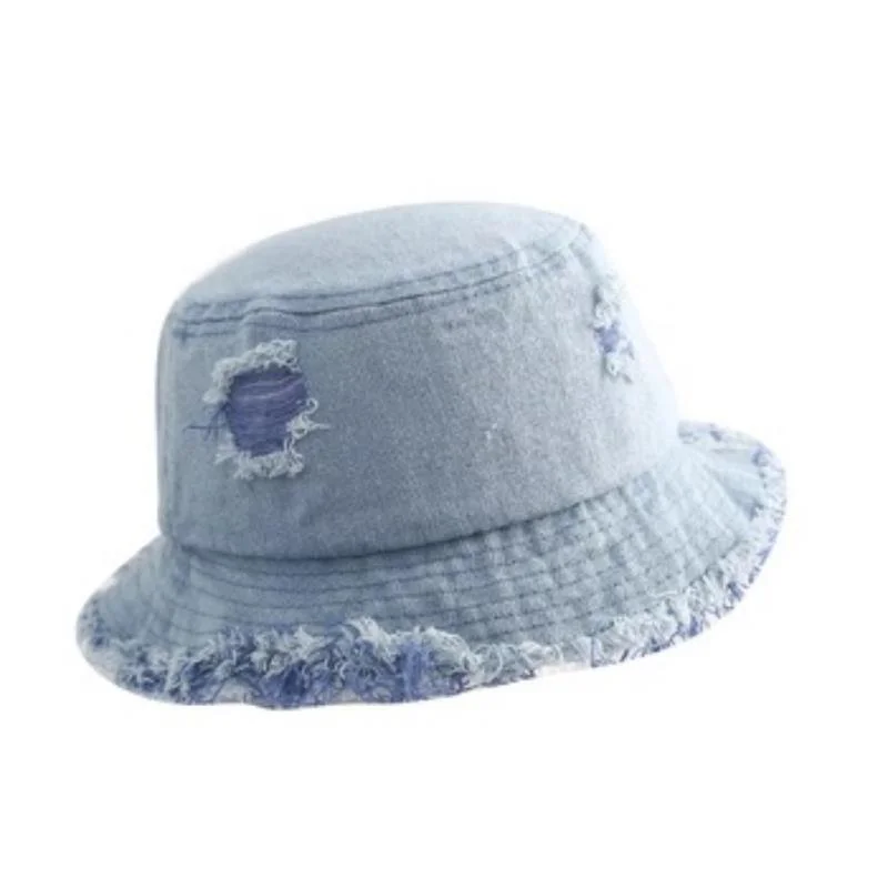 High Quality Outdoor Plain Denim Fishing Fashion Classic Children Bucket Hat