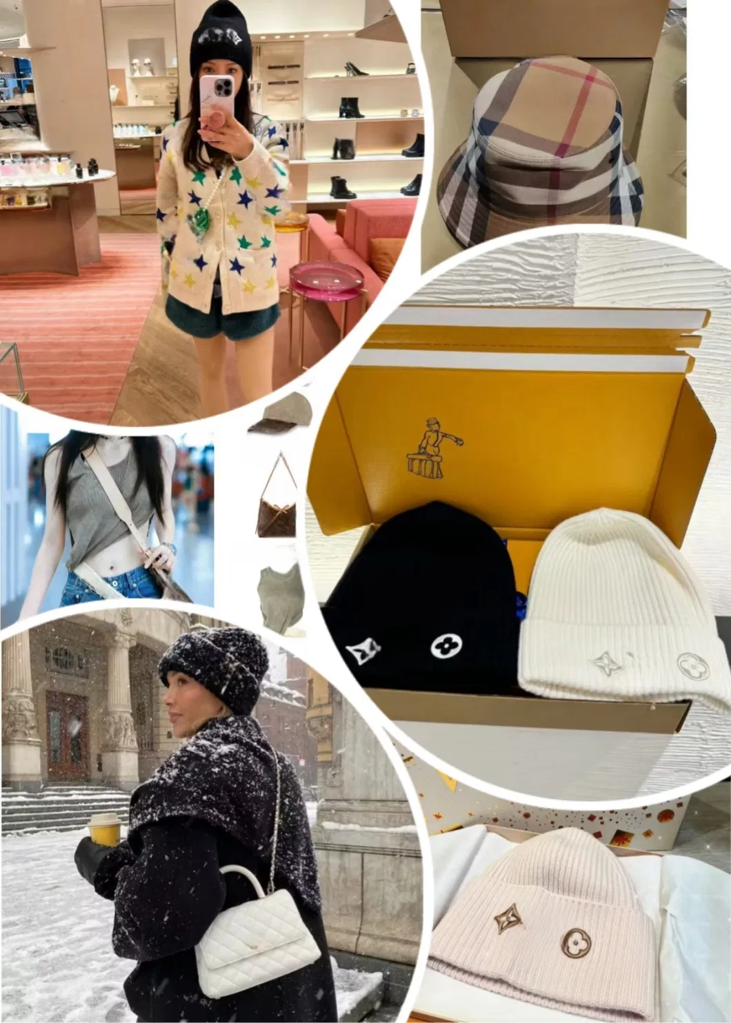 Fur Edged Bucket Hat Cashmere Bucket Hat Wholesale Price Replicas 70 Wool, 30 Rabbit Fur Knit Hat Designer Warm 5A Cap Thickened and Warmer