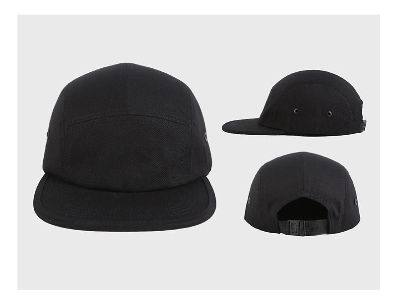 Embroidery Logo Hip Hop Cap Flat Brim 5 Panel Camp Mexico Plain Sports Cap Trendy Polyester Baseball Snapback Cap Hat