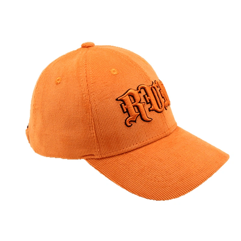 Wholesale Custom Logo Embroidery Corduroy Hat Fashion Baseball Sport Snapback Cap Hat