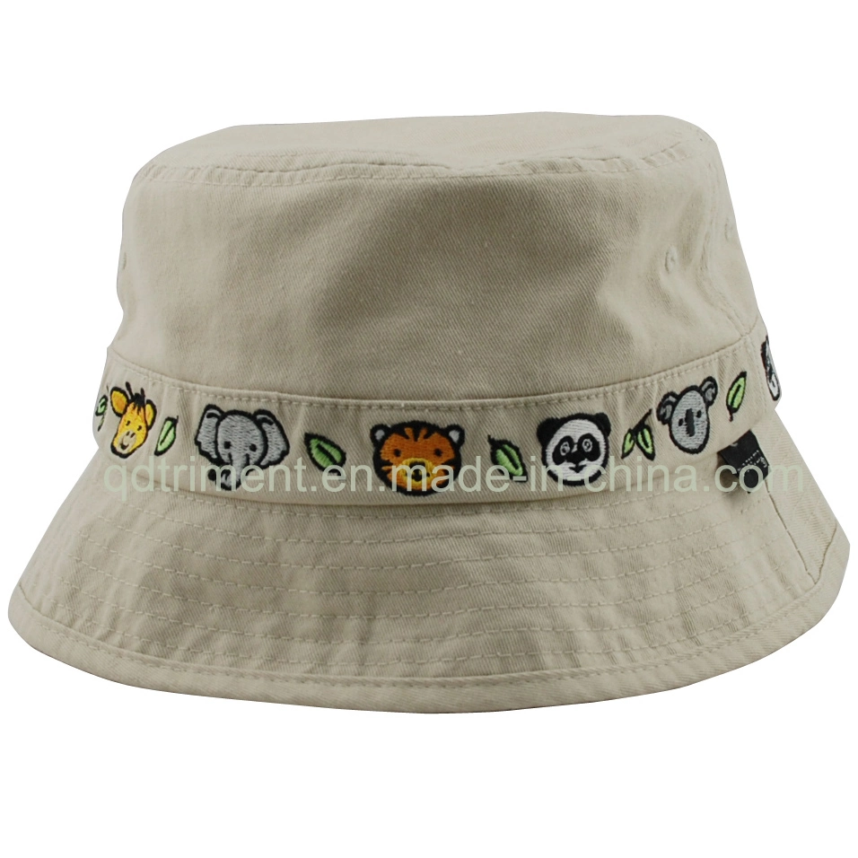 Washed Contrast Binding Twill Sport Fishing Bucket Hat (TRBH016)