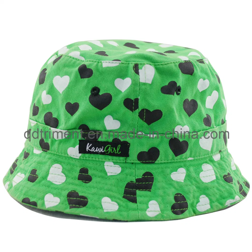 Washed Contrast Binding Twill Sport Fishing Bucket Hat (TRBH016)