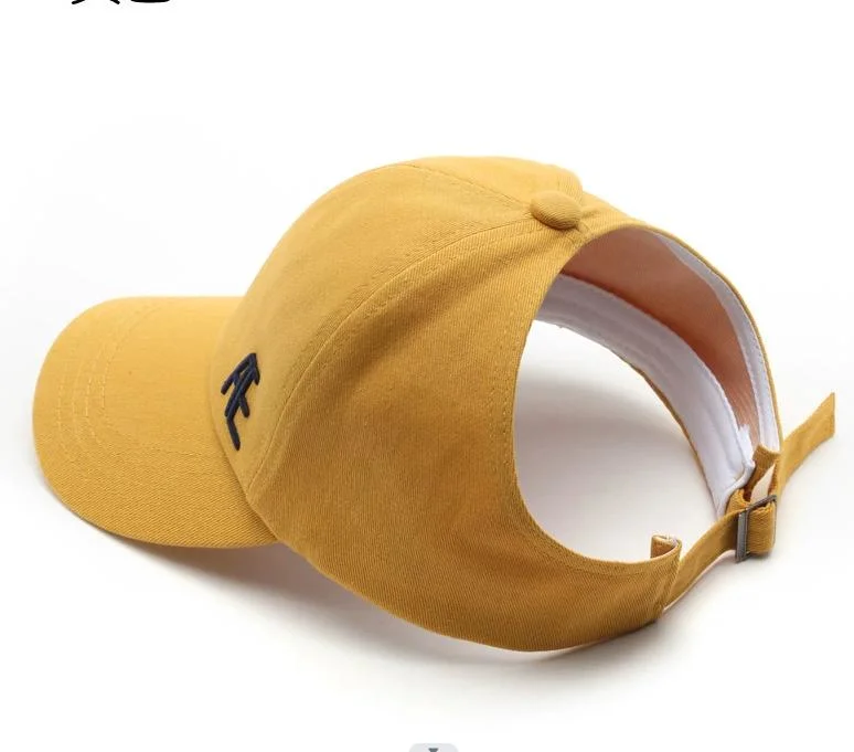 Women&prime; S Korean Version Japanese Sunscreen Shade Outdoor Sports Cap Can Be Tied Ponytail Baseball Cap Empty Top Cap