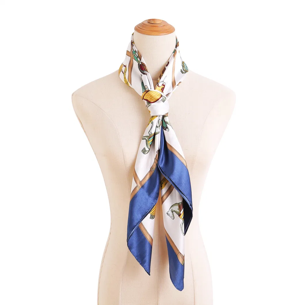 Pretty Fashion Square Soft Silk Head Hair Wrap Scarf for Women