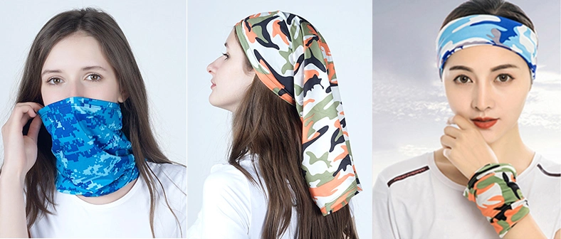 Customized Mens Multifunctional Outdoor Sport Seamless Tubular Headwear Scarf Bandana