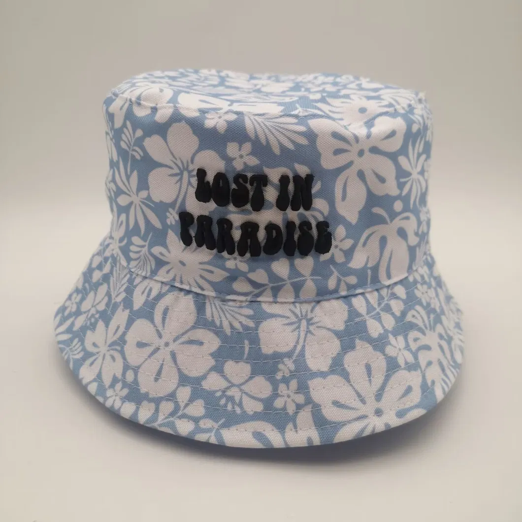 Women&prime;s Cap Spring Allover Printed Three-Dimensional Embroidery Bucket Hat