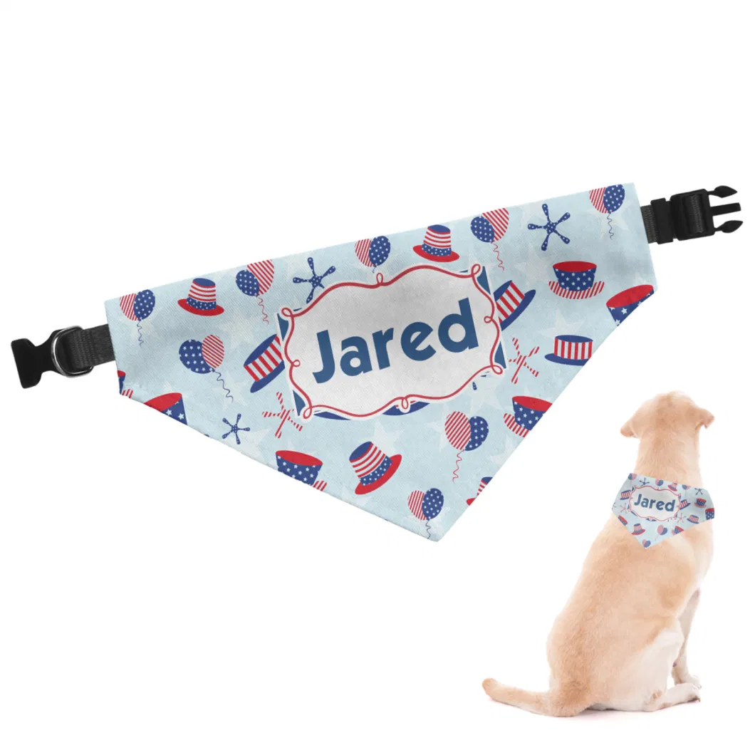 Custom Dog Bandanas Wholesale Pet Bandana Personalized Plaid Sublimation Dog Bandanas for Men Women