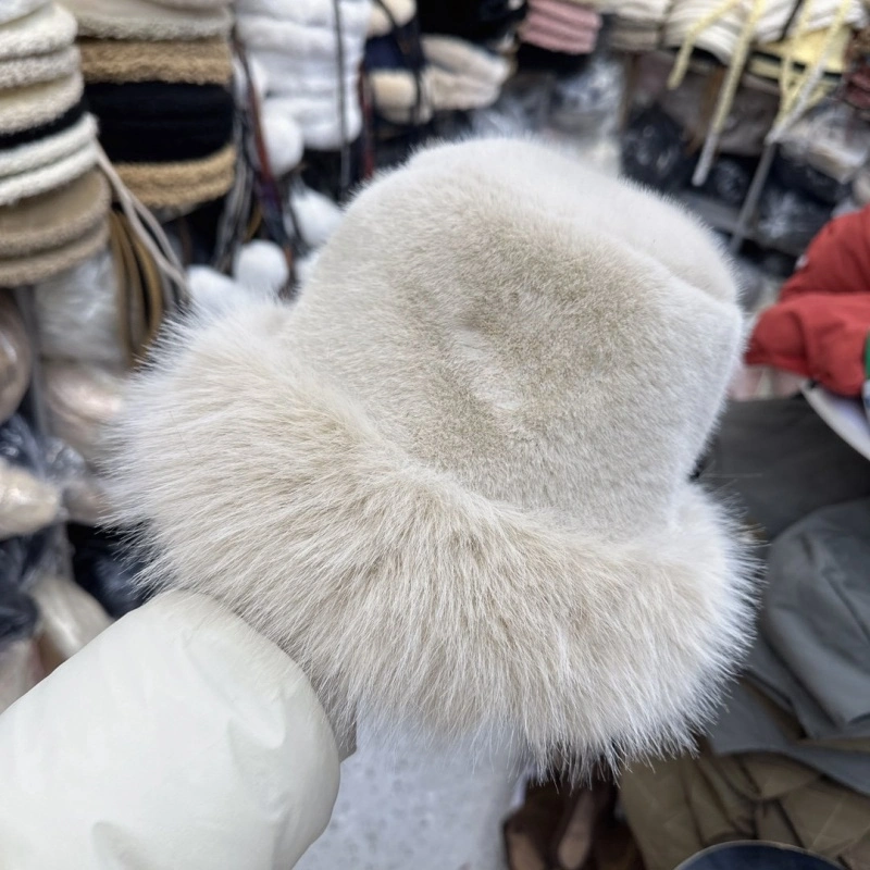 Fur Edged Bucket Hat Cashmere Bucket Hat Wholesale Price Replicas 70 Wool, 30 Rabbit Fur Knit Hat Designer Warm 5A Cap Thickened and Warmer