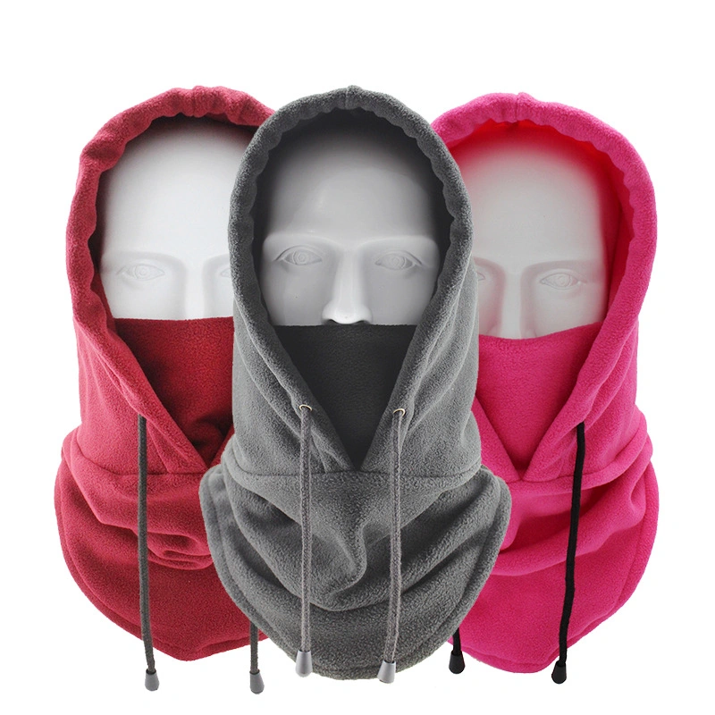 Cycling Winter Windproof Outdoor Sports Bib Winterproof Thickened Head Cover CS Mask Fleece Fake Fur Warm Hat