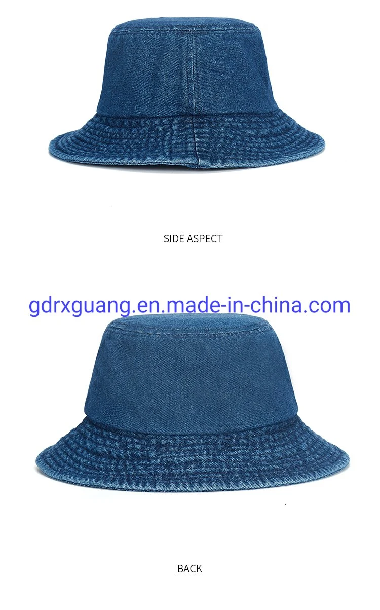 Blank Jean Denim Sun Hat Custom Fishing Bucket Hats