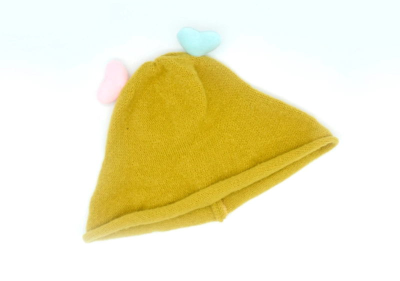 Chunky Colorful Winter Knitted Warm Soft Kids Cute Wool Cashmere Bucket Cap Hats for Children