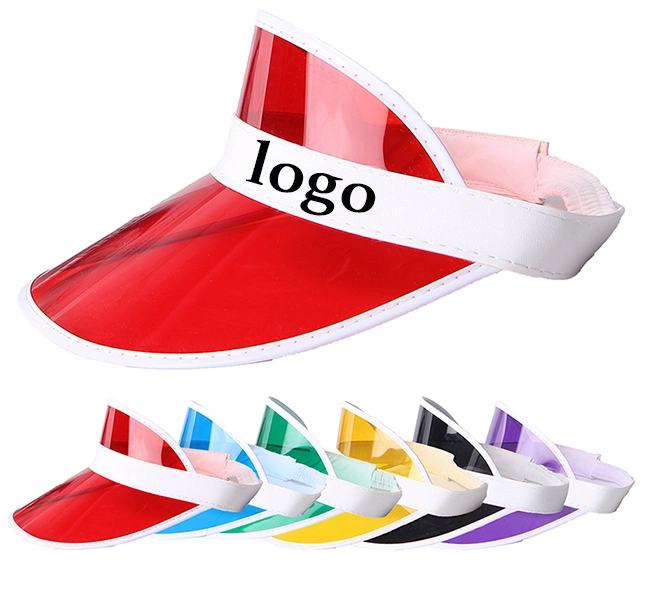 New Design Transparent PVC Sun Visor Hat Sport Cap with Custom Logo