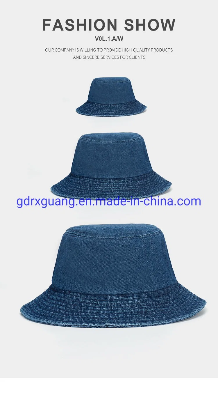 Blank Jean Denim Sun Hat Custom Fishing Bucket Hats