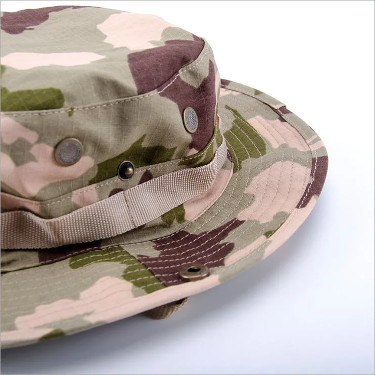 Outdoor Summer Wide Brim Boonie Hat Military Camo Sun Cap