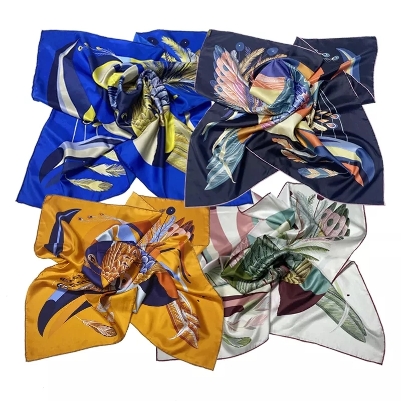 Wholesale Custom Digital Printed Head Silk Hair Scarf