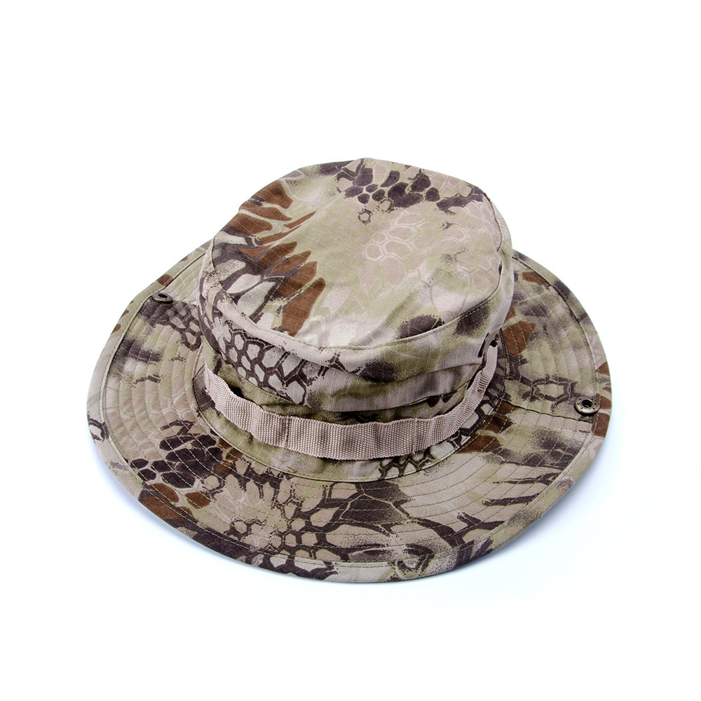 Outdoor Summer Wide Brim Boonie Hat Military Camo Sun Cap