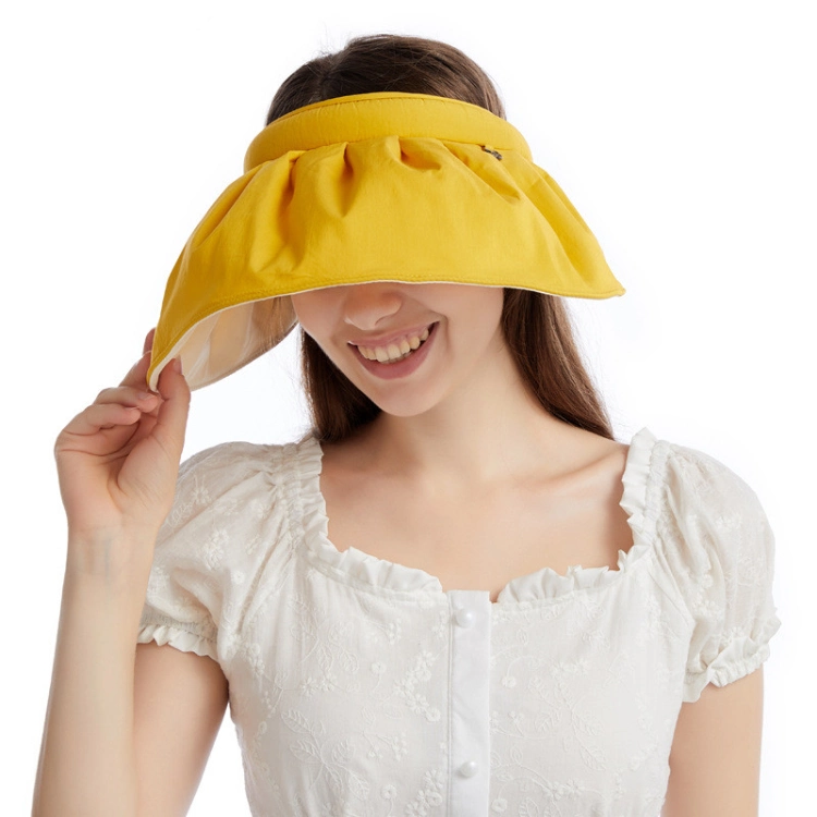 Shell Sun Hat UV Protection for Women Summer Face Mask Beach Visor for Cycling Empty Top Sun Hat