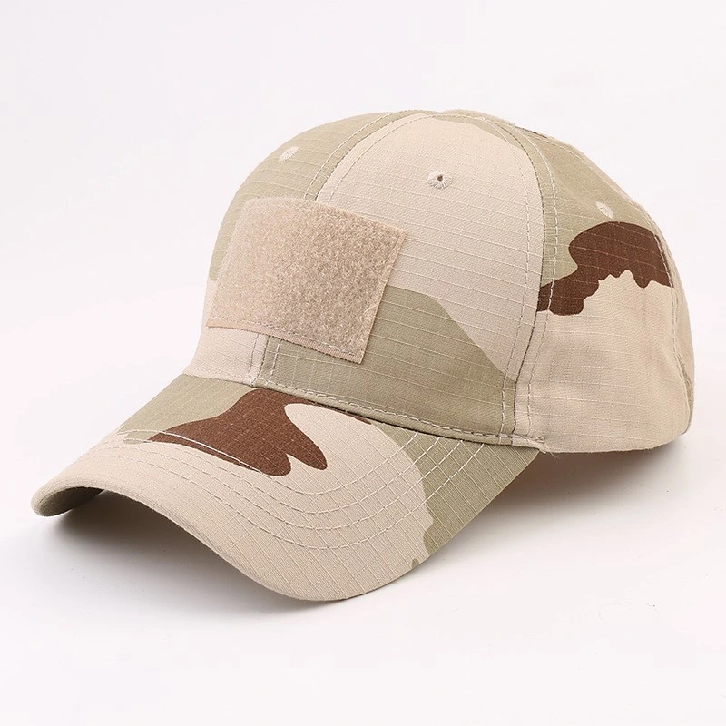 Baseball Cap Rip-Stop Tactical Military Hat Outdoor Print Men&prime;s Tactical Camouflage Sports Cap with Velcro