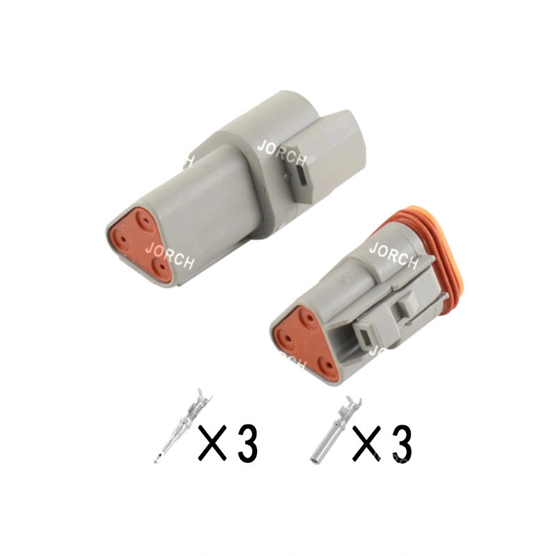 3pin Dt Series High Quality Connectors Automotive Connector Waterproof Deutsch Auto Connectors Te Connectivity Dt06-3s Dt04-3p