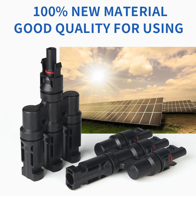 Parallel Connection Durable Brand New Energy Adapter Cable Connector Solar PV Branch T Type Connector 5 in 1 Solar Panel