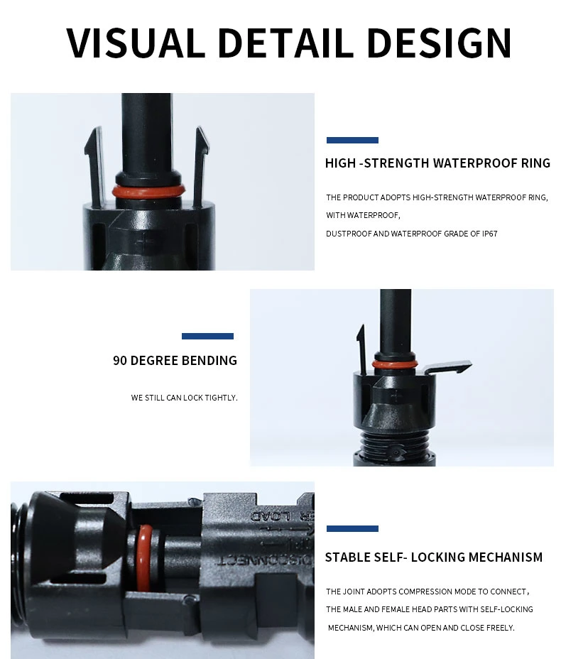 Parallel Connection Durable Brand New Energy Adapter Cable Connector Solar PV Branch T Type Connector 5 in 1 Solar Panel