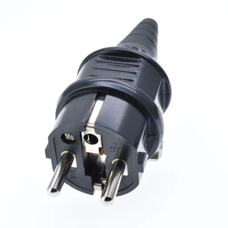 EU 16A 250V Schuko Type-F European Connector French German Korean Russia Assembly Receptacle Connector