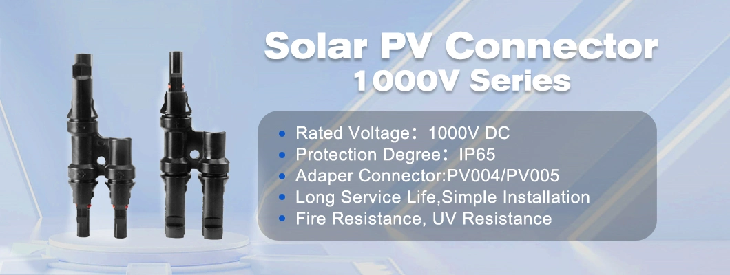 Good Quality 1000V DC PV004-T2 2 to 1 Solar Power Connector in Stock