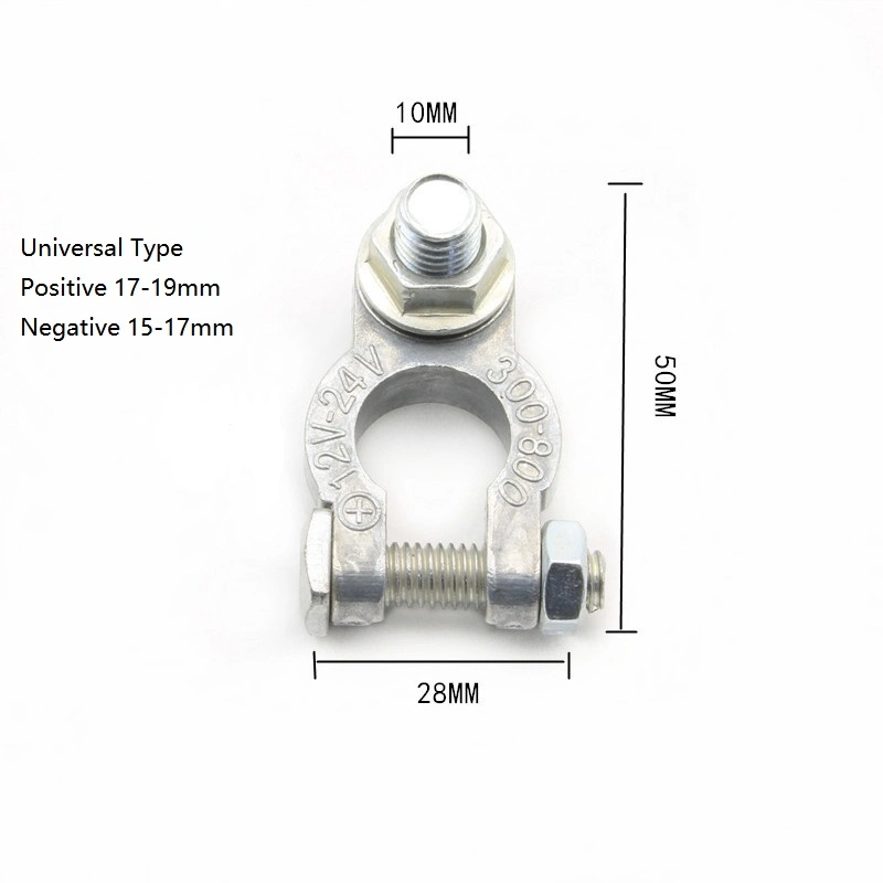 H2 Universal Screw Battery Terminal Clamp Zinc/Aluminum Alloy Battery Connector for Car Auto Automotive