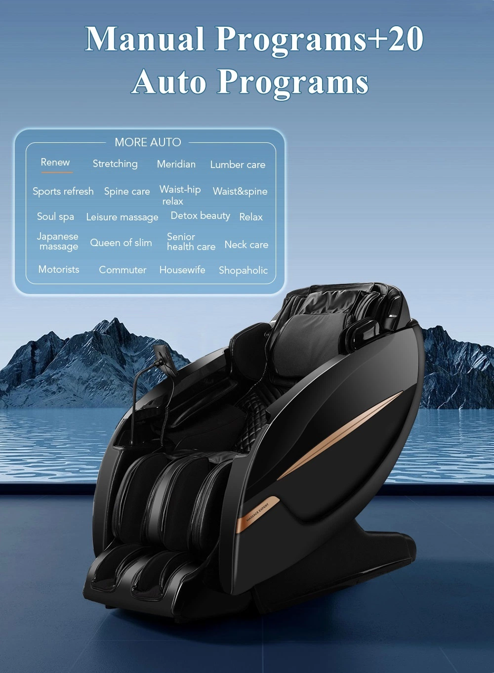 Cheap 4D Circular Calf Air Pressure Massage Gaming Chair Bed