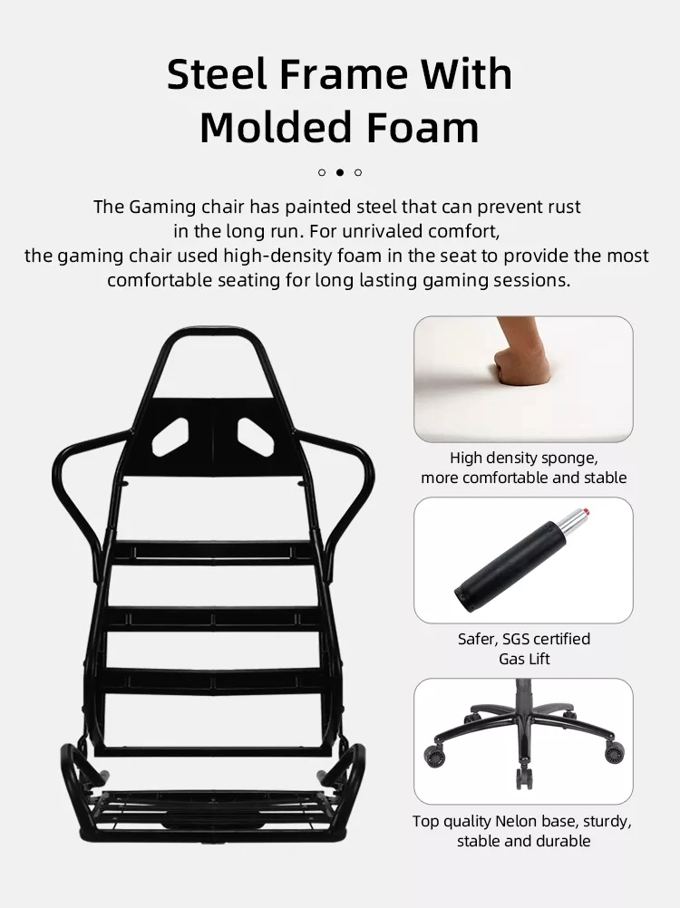 Function Chair Rotation Can Be Raised Can Lie Down Massage Harrison Gaming Chair with RGB Light Belt and Speakers