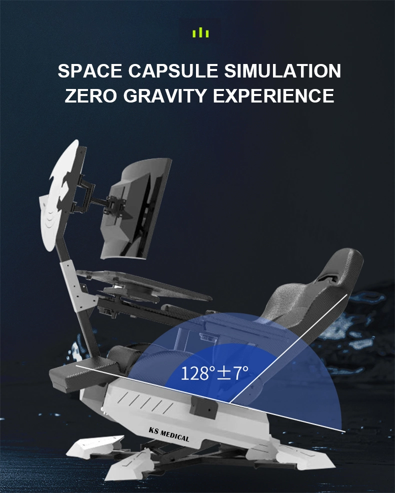 Ksm-Gcn2 Ultimate Gaming Experience Cockpit Gaming-Cockpit Gamer Cockpit with 2 Monitors Computer Chair Cockpit Gaming and Office Chair for Enthusiasts