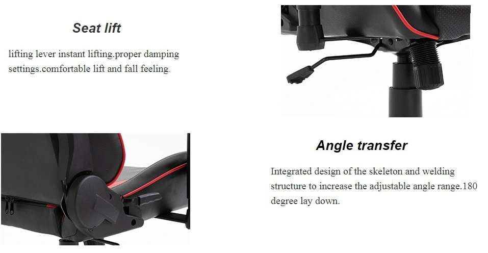 Gaming Chair Racing Office Computer Game Chair Ergonomic Backrest and Seat Height Adjustment Recliner Swivel Rocker