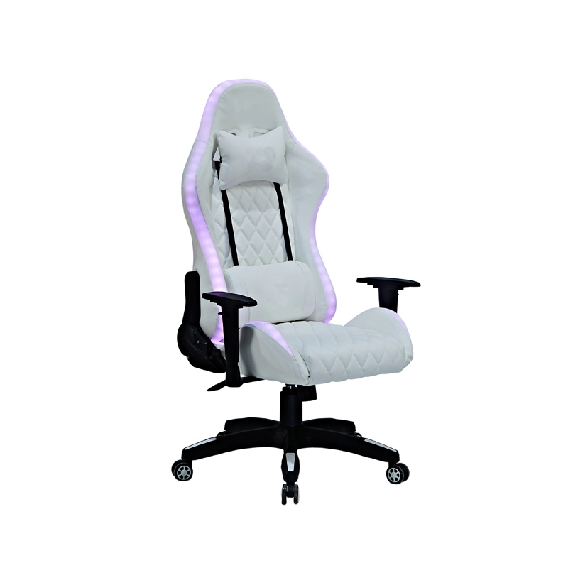 LED Light Computer Leather Game Racing Gaming Chair